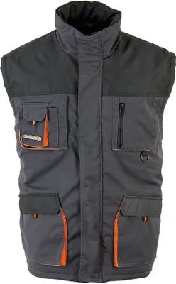 Produktbild von Terratrend Winterweste gesteppt grau/orange Gr. 4XL