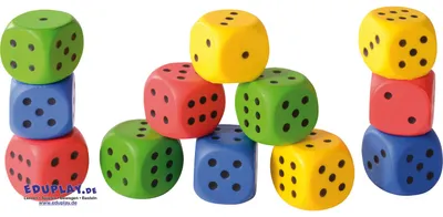 Produktbild von Eduplay Würfel Schaumstoff Set 12 Stück - buntes Spielzeug