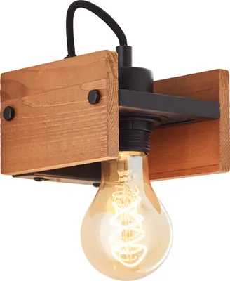 Produktbild von BRILLIANT Calandra Wandleuchte 1flammig schwarz holz 99448/76