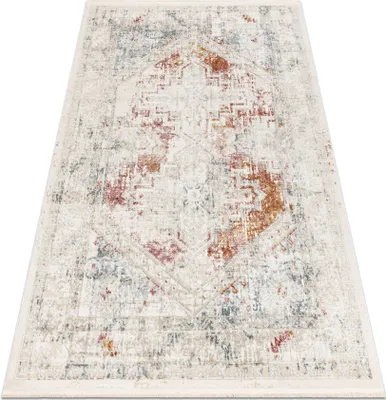Immagine prodotto di DISTIN 0100B rosa / cipria / bianco tappeto moderno - Ornamento, vintage, frange multicolore 180x270 cm