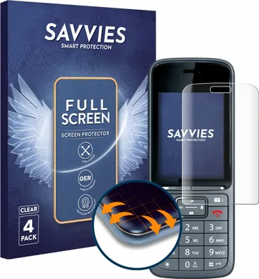 Produktbild von 4x Savvies Fullscreen Schutzfolie für Gigaset SL800H Pro Displayschutz Folie Fullcover Klar Transparent