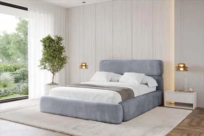 Produktbild von ALTDECOR Polsterbett mit Bettkasten -  ENORA - 140x200 Grau Casablanca - Bett mit Matratze H3/H4, Kopfteil, Boxbett, Doppelbett mit Stauraum