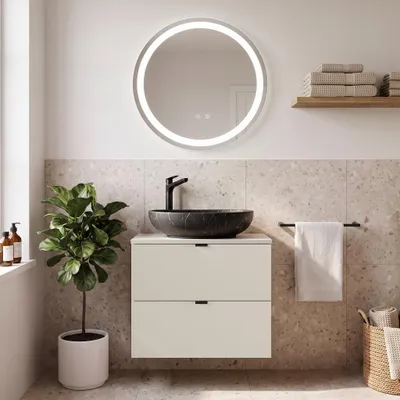 Produktbild von Badmöbel Set 2-teilig mit 60 cm Waschtisch in kaschmir matt, DURANGO-56