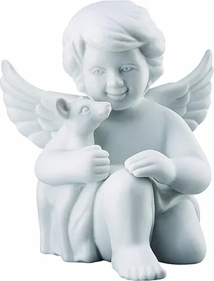 Produktbild von Rosenthal Engel mit Bambi Engel klein Weiss matt 69054-000102-90533