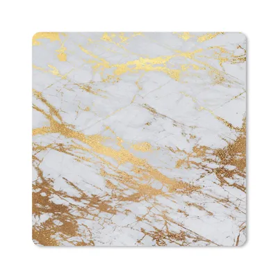 Produktbild von MuchoWow® Mauspad Mousepad Marmor - Muster - Gold 30x30 cm - Mousepads - Maus Mat - Pad - Mausunterlage - Gaming