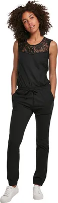 Produktbild von Urban Classics Ladies - Spitze Lace Jumpsuit schwarz - XL