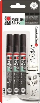 Produktbild von Marabu 012300084, Glas, Schwarz, 3 Stück(e)