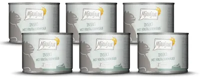 Productafbeelding van Mjamjam Kattenvoer, insectenvariant, kalvervlees, 6x200g