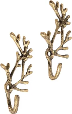 Produktbild von Doing Goods Marie Coral Haken Small Set - Gold Antique Shiny | Doing Goods