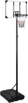 Produktbild von Basketballständer höhenverstellbar 280-350 cm, Tragbarer Basketballkorb mit Rollen für Indoor & Outdoor, Robustes Polycarbonat-Rückbrett