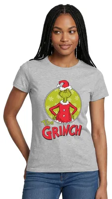 Produktbild von Spreadshirt Der Grinch Logo The Grinch Frauen T-Shirt, S, Grau meliert