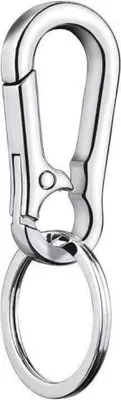 Produktbild von Karabiner Schlüsselanhänger mit Schlüsselring 6 Stück Metall Karabinerhaken mit Abnehmbare Schlüsselring,Stabil Schlüssel Karabiner Haken