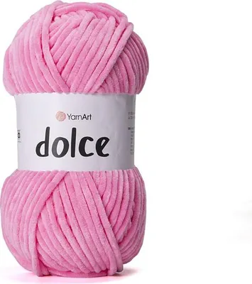 Produktbild von YarnArt Dolce Wolle Zuckerrosa 858 - Weiche, Kinderfreundliche Polyesterwolle