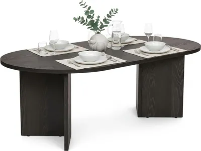 Immagine prodotto di Dmora Tavolino da Salotto Porcari 119x60x40h cm Nero, Forma Rettangolare Materiale Piano in Legno Nobilitato