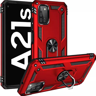 Produktbild von Outdoor Schutz Hülle für Samsung Galaxy A21s Armor Case Cover Handyhülle Bumper Panzerhülle Rot