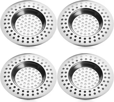 Productafbeelding van Famanu afvoersieven, set van 4 - roestvrij staal, 77 mm diameter