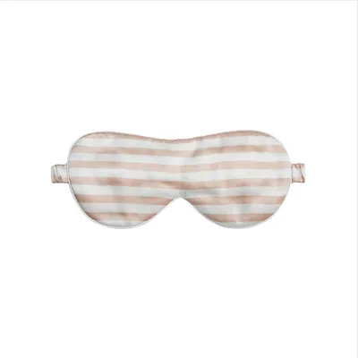 Image de INF Masque de Sommeil en Soie 19 Momme Motif Zèbre - Confort et Obscurité Rose
