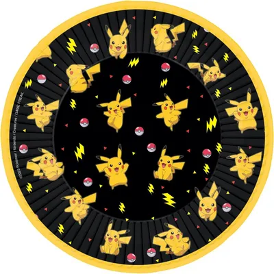Obrázok produktu pre 8 malých tanierov Pokemon Pikachu