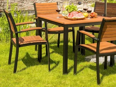 Produktbild von FLAMINGO Stapelstuhl mit ergonomisch geformter Sitzfläche und Rückenlehne, wetterfest