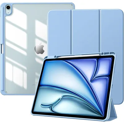 Obrázek produktu pro Ochranný obal pro iPad Air 13 palců (M3/M2) (2024/2025) s držákem na stylus, průhledný, nebesky modrá barva