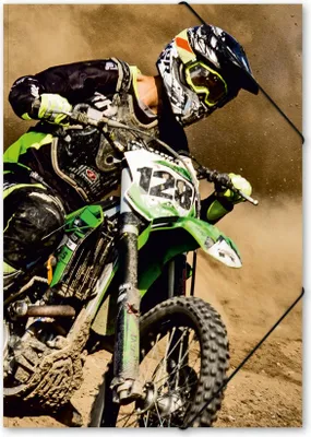Produktbild von itenga Gummizugmappe Sammelmappe Zeichenmappe A4 PP Motiv MOTOCROSS