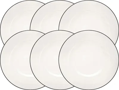 Produktbild von ASA Selection à table ligne noire Pasta-/Suppenteller 22cm Set6