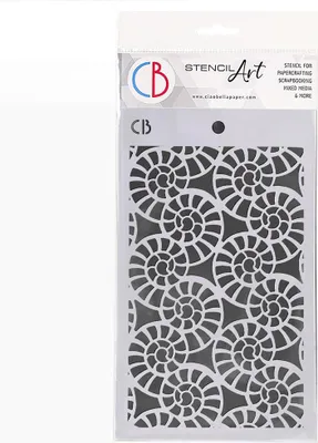 Immagine prodotto di CIAO BELLA STENCIL A SCHABLONE A MEDIA MISTA 14,5x24cm - Conchiglie fossili