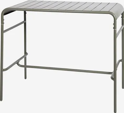 Produktbild von sweeek - Garten-Hochtisch aus Stahl 4 Personen 120 x 70cm x 95 cm - Khaki