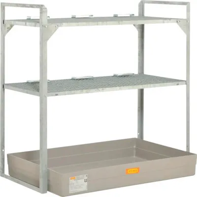 Produktbild von Fassregal Cemo 360 mit Fassauflagen und GFK-Auffangwanne 130x132x80 cm Tragkraft 400 kg
