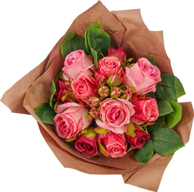 Produktbild von Künstlicher Rosenstrauß FLOWERS aus Kunststoff, pink, Ø30cm