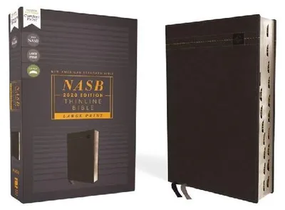 Produktbild von Nasb, Thinline Bible, Large Print, Leathersoft, Black, Red Letter Edition, 2020 Text, Thumb Indexed, Comfort Print