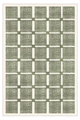 Image de Tapis Moquette en polyester vert 80 x 150 cm antidérapant poils 5 mm