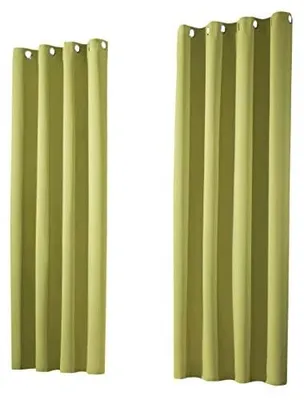 Zdjęcie produktu dla Zasłony zaciemniające termiczne zielone na przelotkach 245X135CM para