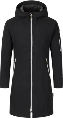 Produktbild von Blue Wave Damen Softshellparka Mareike mit Fleece-Futter - Wasserdichter Softshell-Mantel mit Kapuze in Schwarz Größe 40