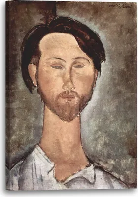 Produktbild von Leinwandbild (60x80cm): Amedeo Modigliani - Leopold Zborowski, echter Holz-Keilrahmen inkl. Aufhänger, handgefertigt in Deutschland