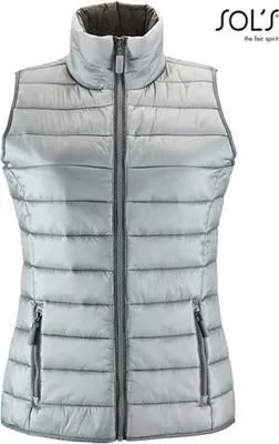 Image de SOLs 01437 | Bodywarmer Wave léger pour femmes - Couleur : Metal Grey - Taille : XL
