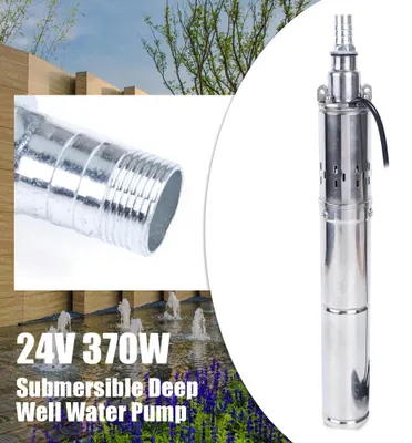 Produktbild von Solarwasserpumpe, Tauchdesign, hohe Effizienz, 24V, silber, EU