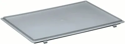 Zdjęcie produktu dla Pokrywa na zawiasach PP L600xW400mm szara do skrzyni transportowej LOCKWEILER