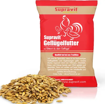 Produktbild von Supravit Braugerste 25kg | Ergänzungsfutter für Hühner und Tauben - energiereiches Zusatzfutter| Leicht verdaulich und gut verträglich