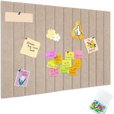 Productafbeelding van PromoHome® Opvouwbaar vilt prikbord, 40x60 cm - Zelfklevend en decoratief