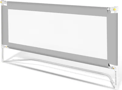 Produktbild von Hengda 150cm Bettgitter Babybettgitter Kinderbettgitter Höhenverstellbar für Babys Und Kinder, Rausfallschutz Klappbar, Bettschutzgitter für Kinderbett, Stabil & Tragbar