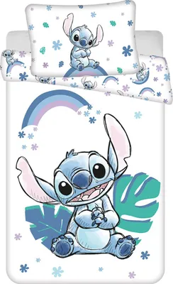 Produktbild von Jerry Fabrics Kinderbettwäsche Lilo and Stitch Rainbow 100x135, 40x60 cm