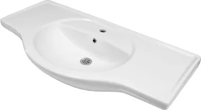 Produktbild von Keramik Waschtisch Waschbecken Einbau Waschtisch Wasch Tisch weiß 80x50