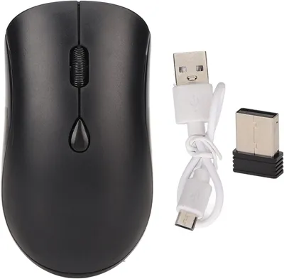 Produktbild von Bluetooth-Maus, Dual-Modi, Bluetooth 5.2 und 2,4 G, Kabellose 1600-DPI-Computermaus mit USB-Empfänger, Wiederaufladbare Leise Maus