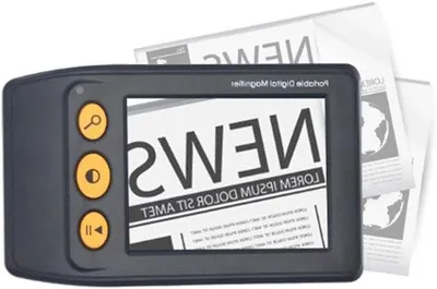 Obrázok produktu pre Prenosná elektronická lupa s 2×–25× priblížením, čierna
