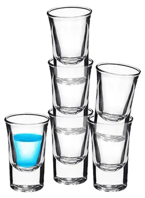 Produktbild von Schnapsglaser - 6x Stuck - 34 ml - Schnapsglaser - rund - Glas