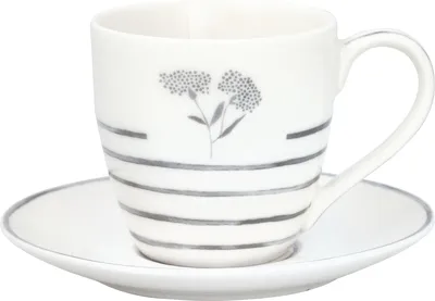 Produktbild von Greengate Sabine Espressotasse m.U. white 0,21l