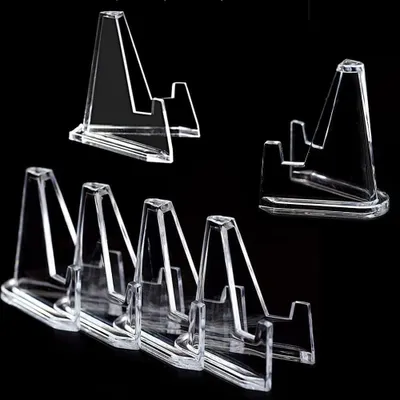 Produktbild von 20 Mini-Staffeleien aus transparentem Acryl für Medaillen, Karten, Uhren und Bilder
