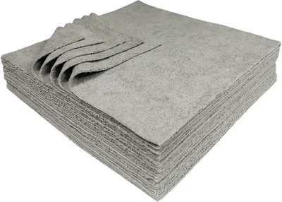 Immagine prodotto di Salviette detergenti CleanAide, in microfibra, tagliate finemente, 30,5 x 30,5 cm, colore argento