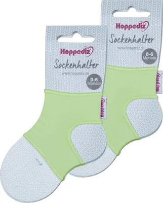Image de HOPPEDIZ Chaussettes pour bébés Lot de 2 chaussettes vertes